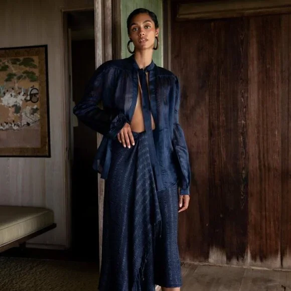 NEW Savannah Morrow Sunset Sarong Indigo - Picture 1 of 3